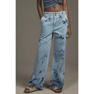 Anthropologie Pilcro Jeans 30 Manel Villalonga Eventide Trouser HighRise WideLeg